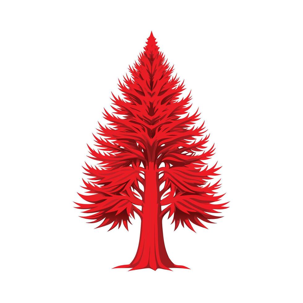 Beautiful Single Big Tree Illustration vector