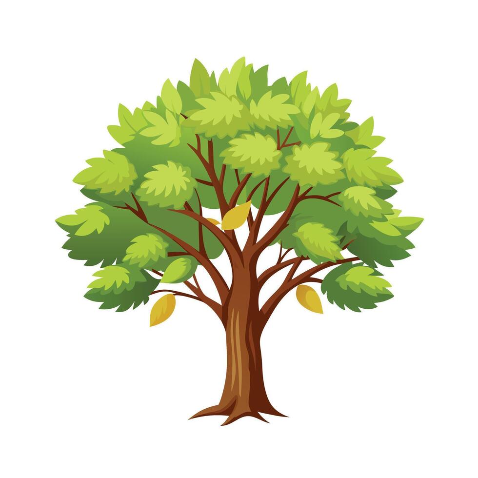 Beautiful Single Big Tree Illustration vector