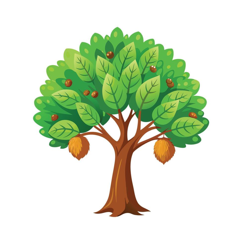 Beautiful Single Big Tree Illustration vector