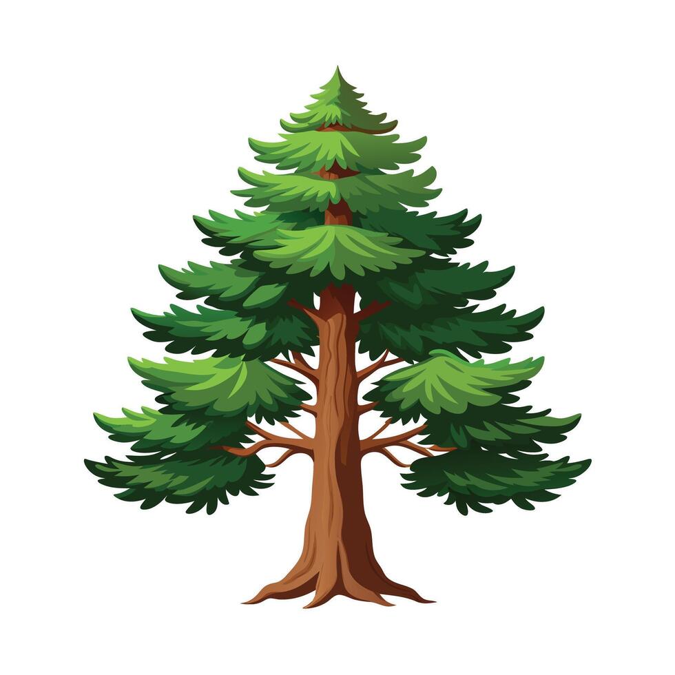 Beautiful Single Big Tree Illustration vector