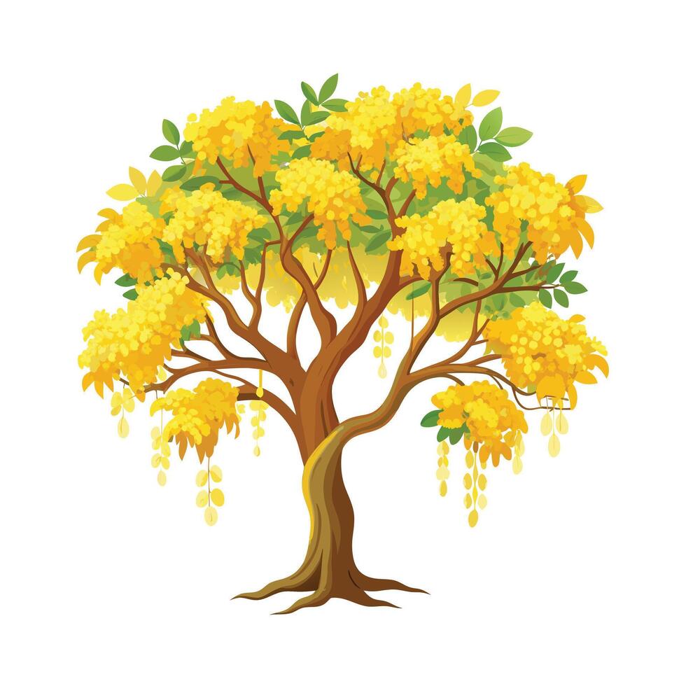 Beautiful Single Big Tree Illustration vector
