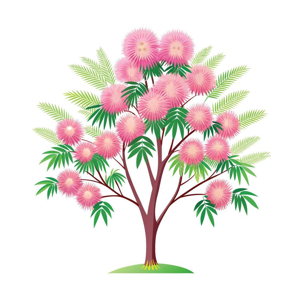 Beautiful Single Big Tree Illustration vector