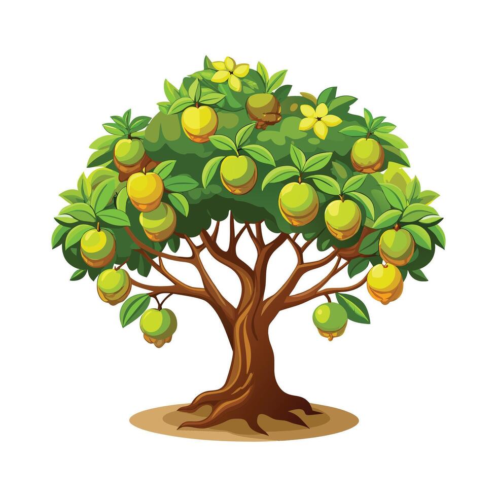 Beautiful Single Big Tree Illustration vector