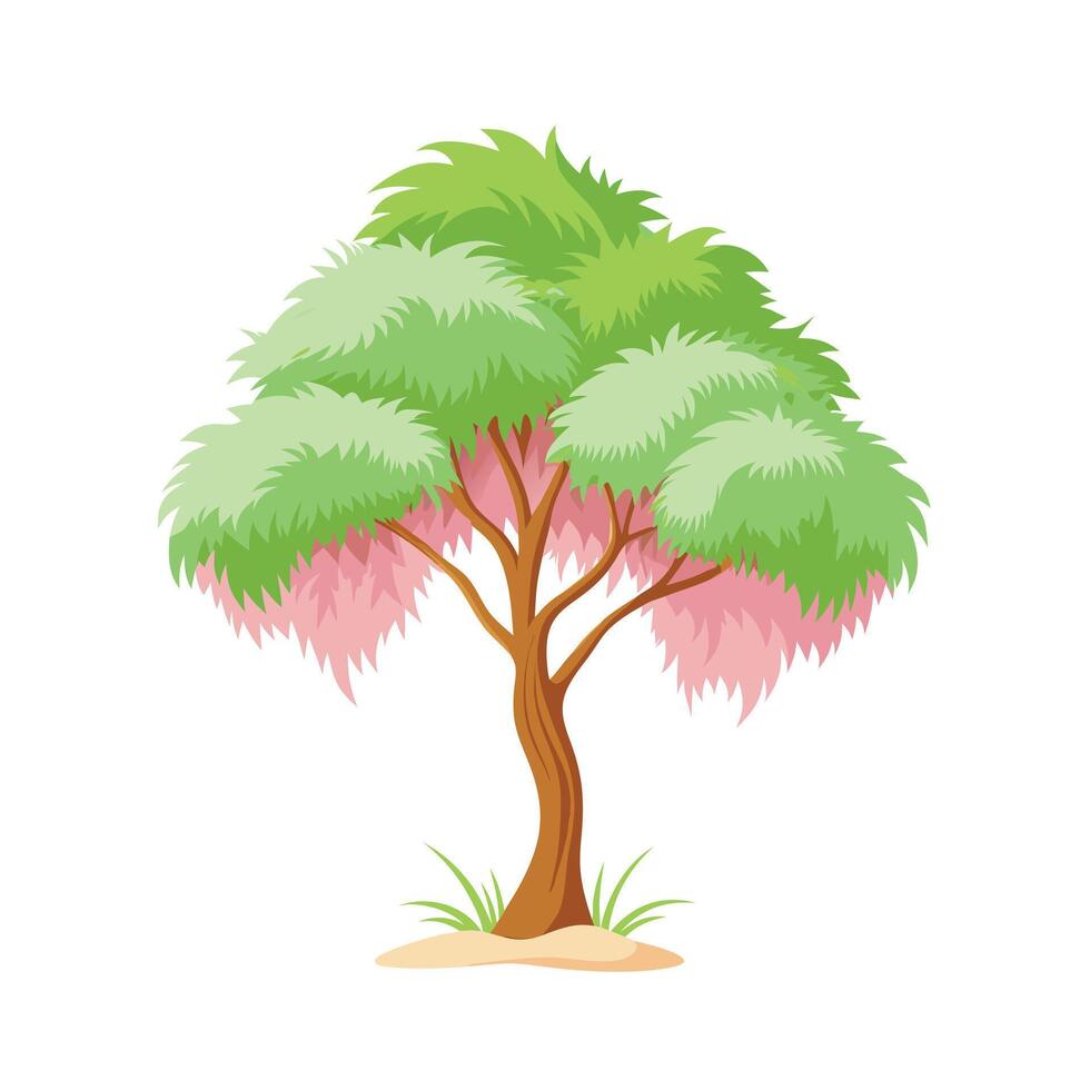 Beautiful Single Big Tree Illustration vector