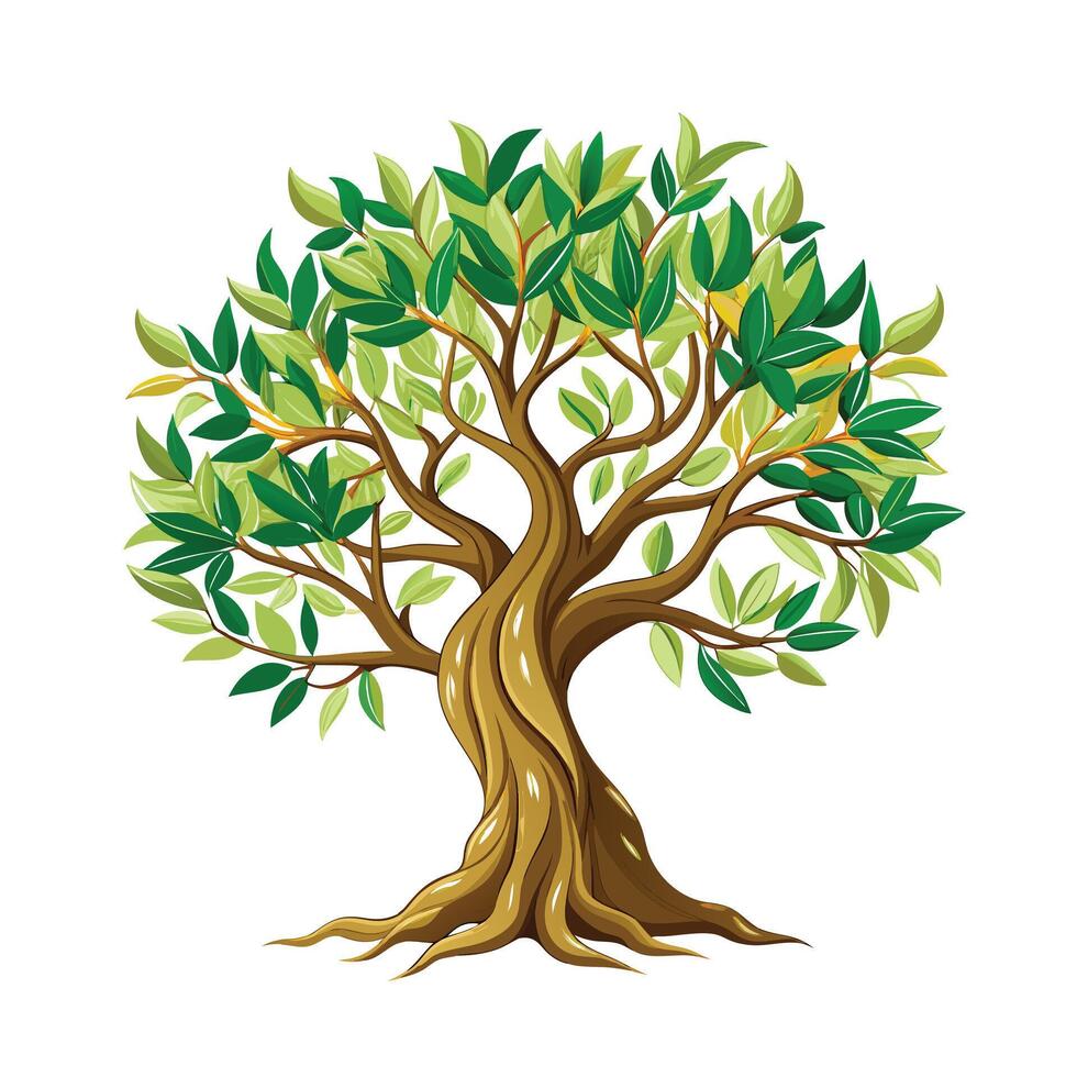 Beautiful Single Big Tree Illustration vector