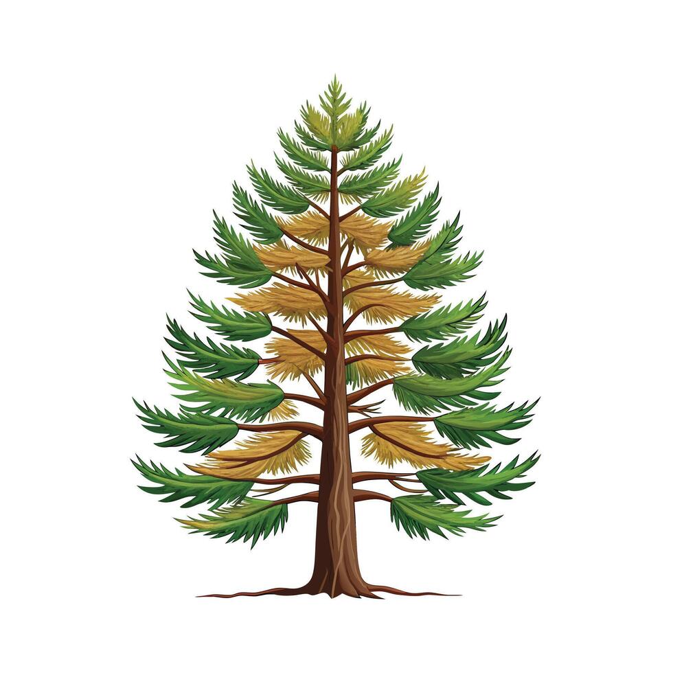 Beautiful Single Big Tree Illustration vector