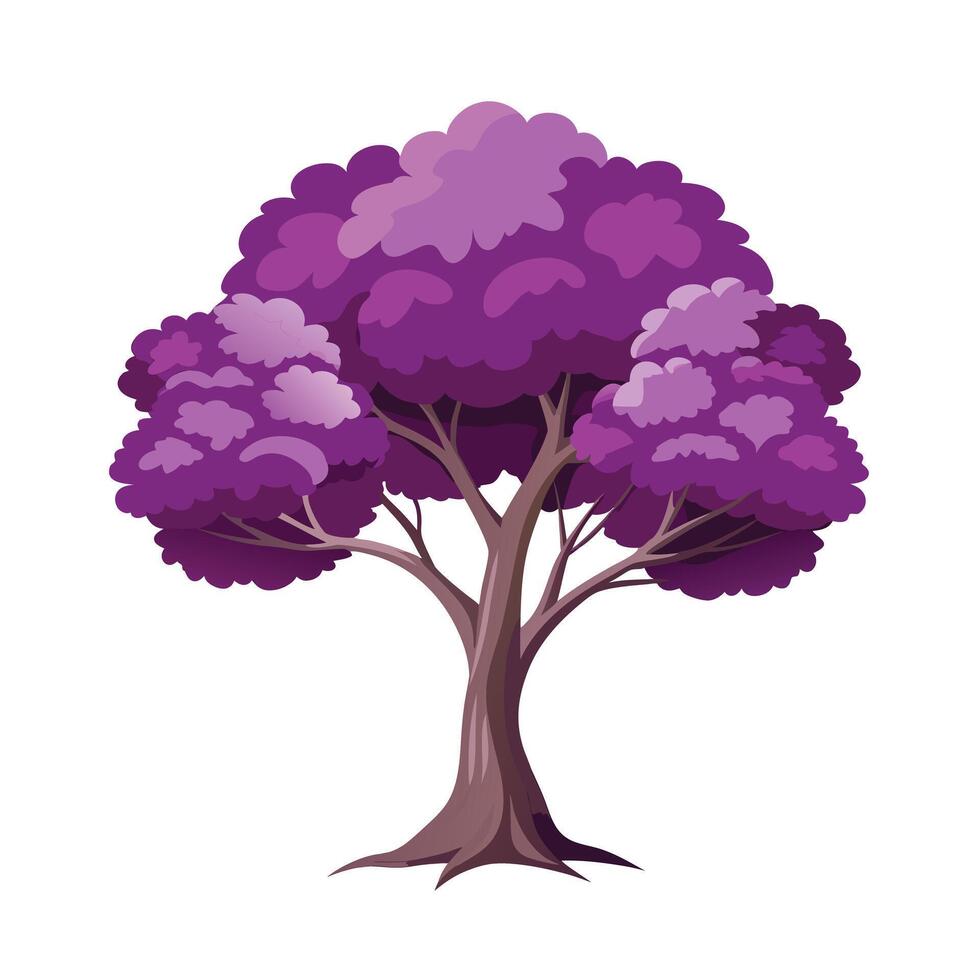 Beautiful Single Big Tree Illustration vector