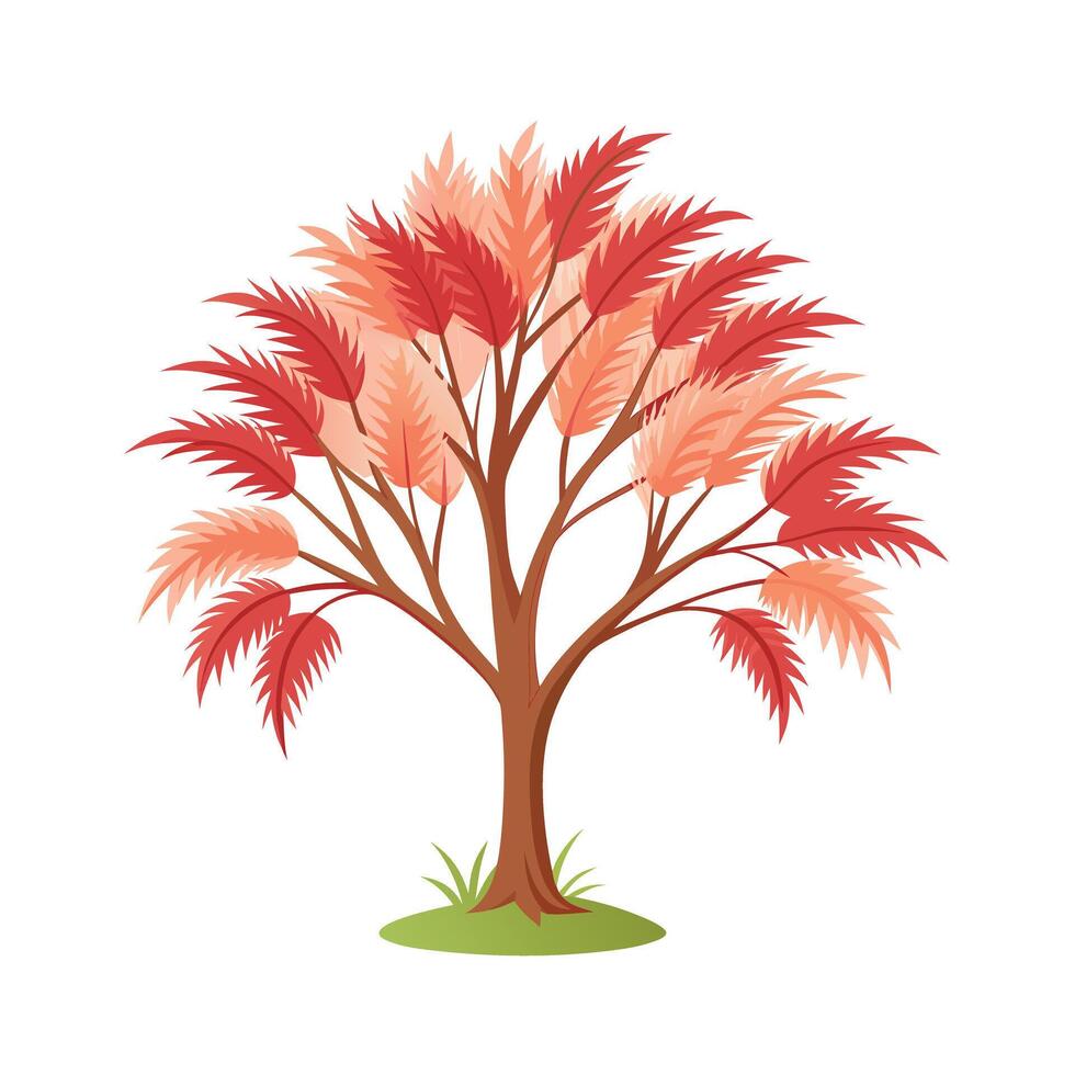 Beautiful Single Big Tree Illustration vector