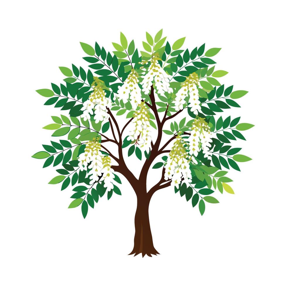 Beautiful Single Big Tree Illustration vector