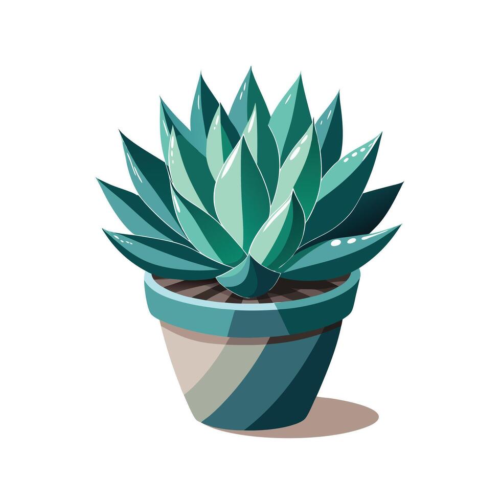 Beautiful Flowerpot Houseplant Illustration vector