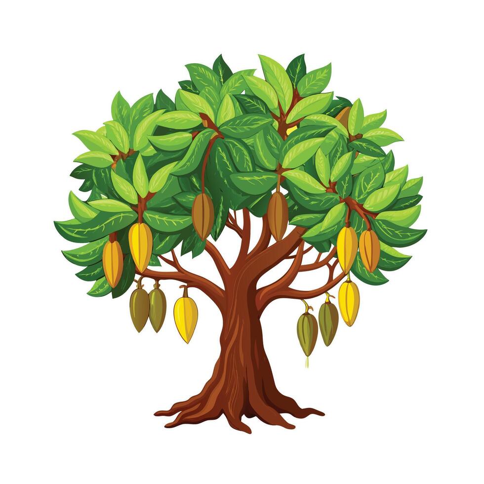 Beautiful Single Big Tree Illustration vector