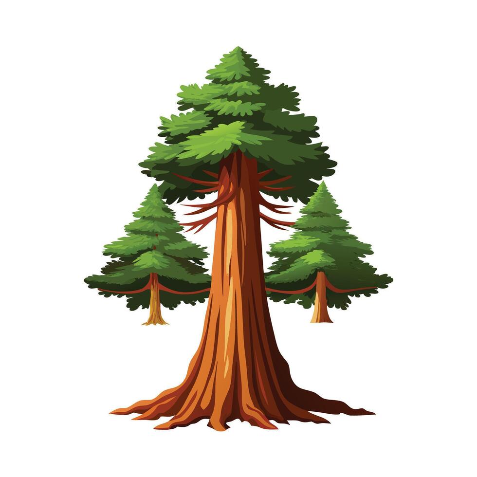 Beautiful Single Big Tree Illustration vector