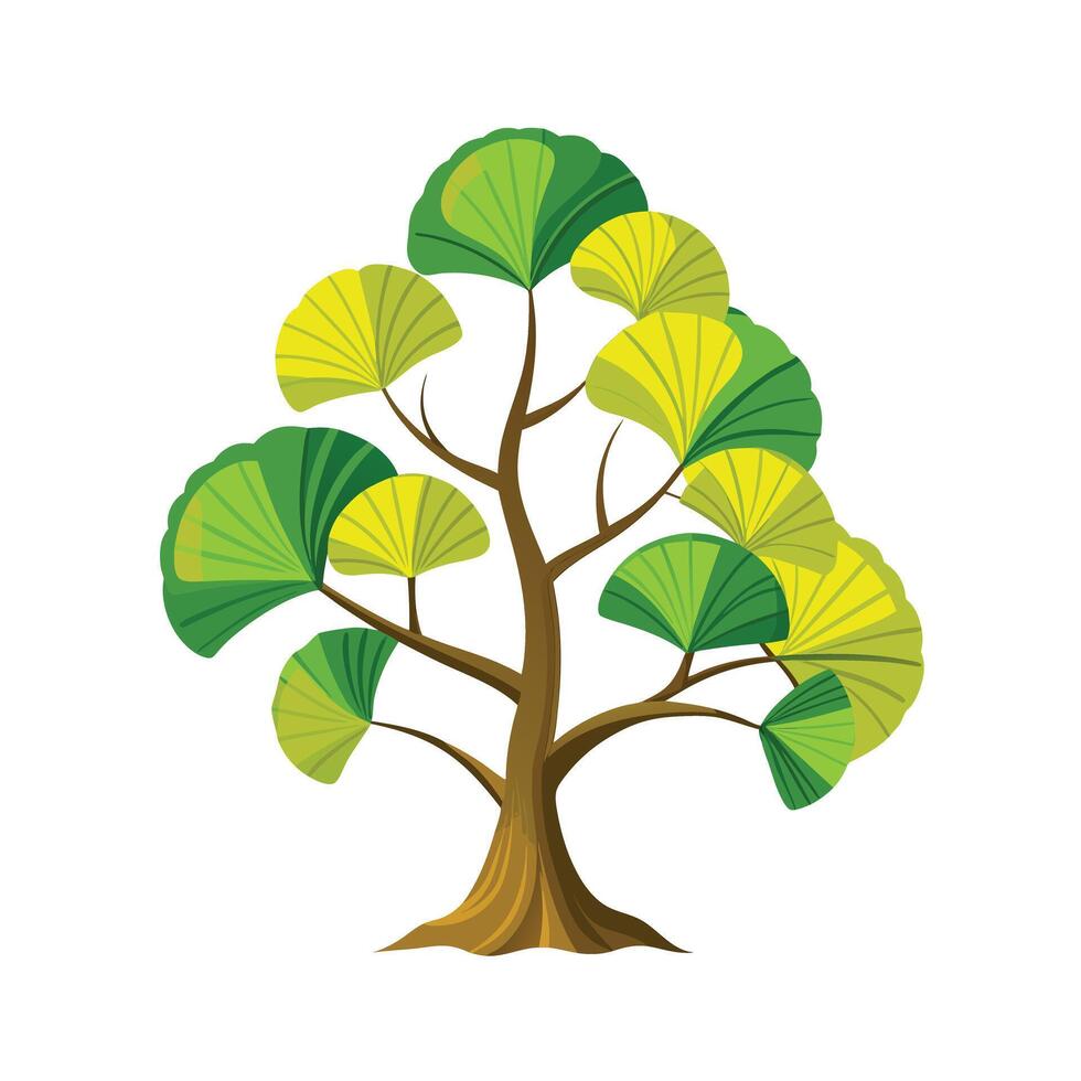 Beautiful Single Big Tree Illustration vector