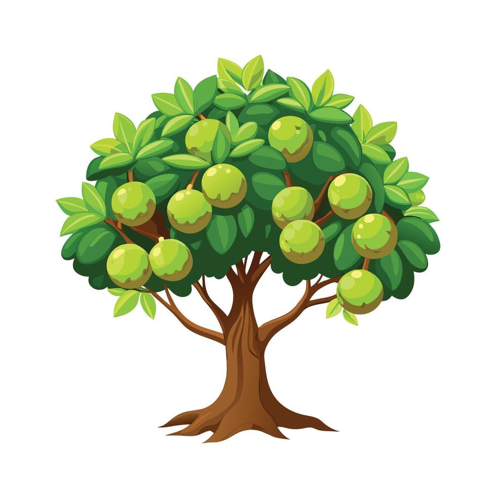 Beautiful Single Big Tree Illustration vector