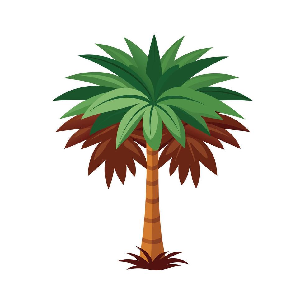 Beautiful Single Big Tree Illustration vector