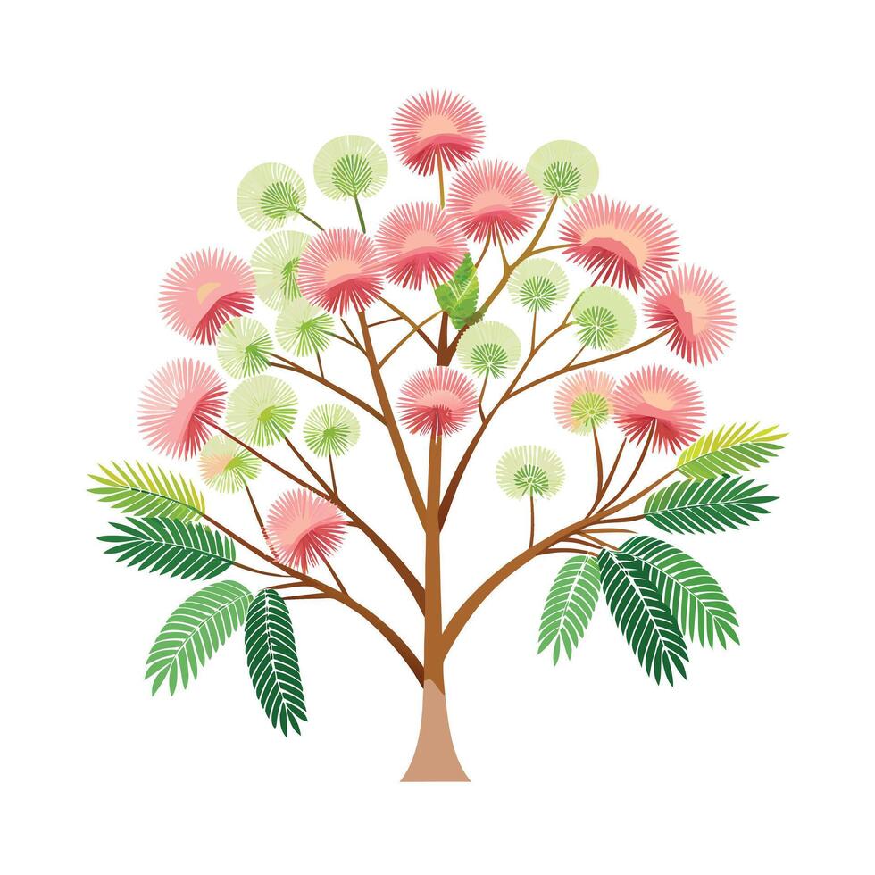 Beautiful Single Big Tree Illustration vector