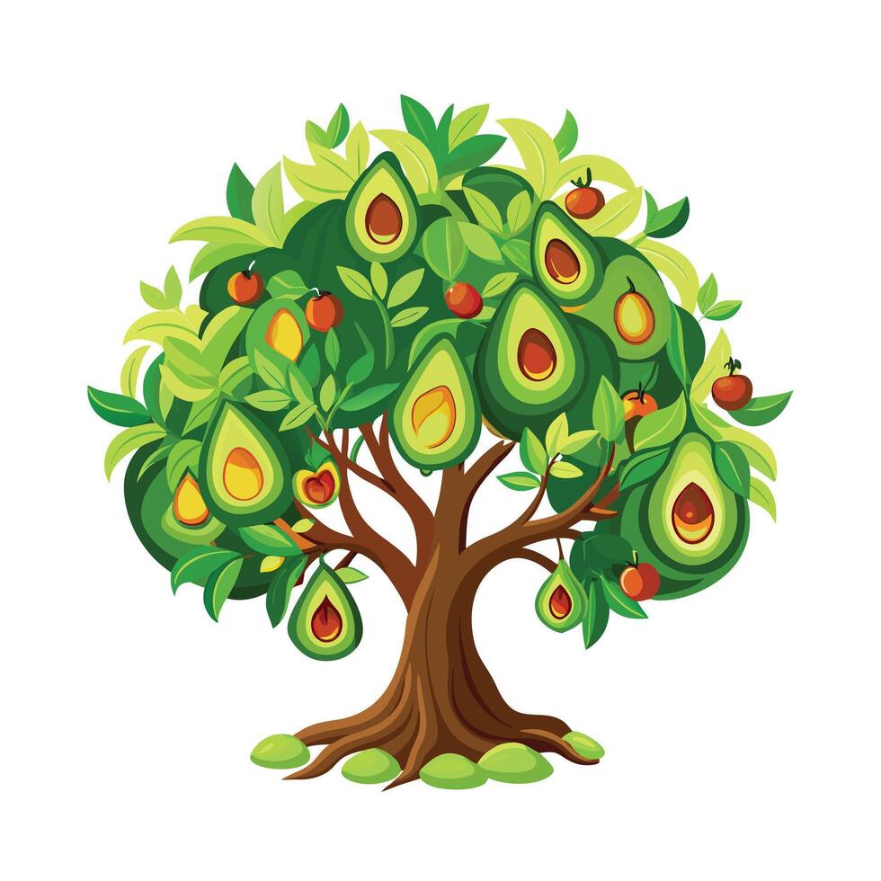 Beautiful Single Big Tree Illustration vector
