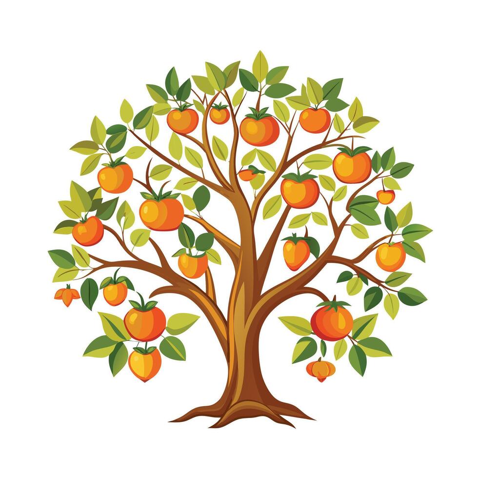 Beautiful Single Big Tree Illustration vector