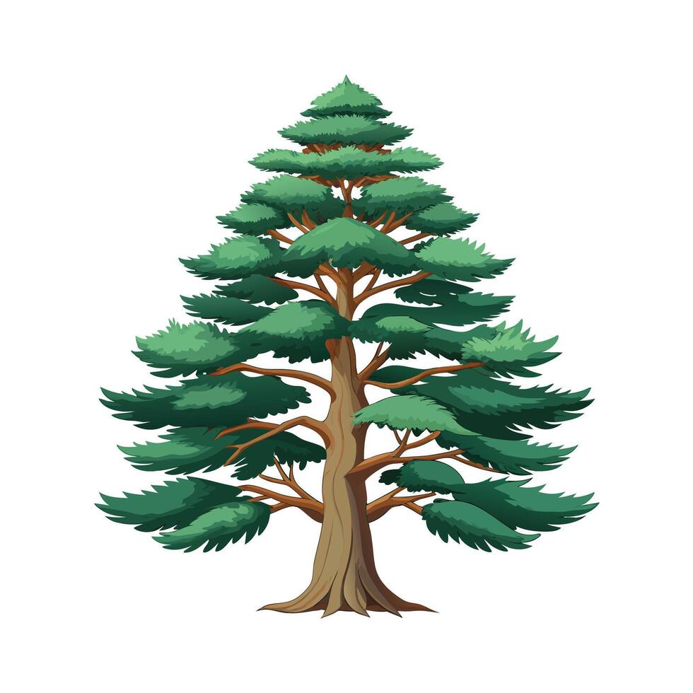 Beautiful Single Big Tree Illustration vector