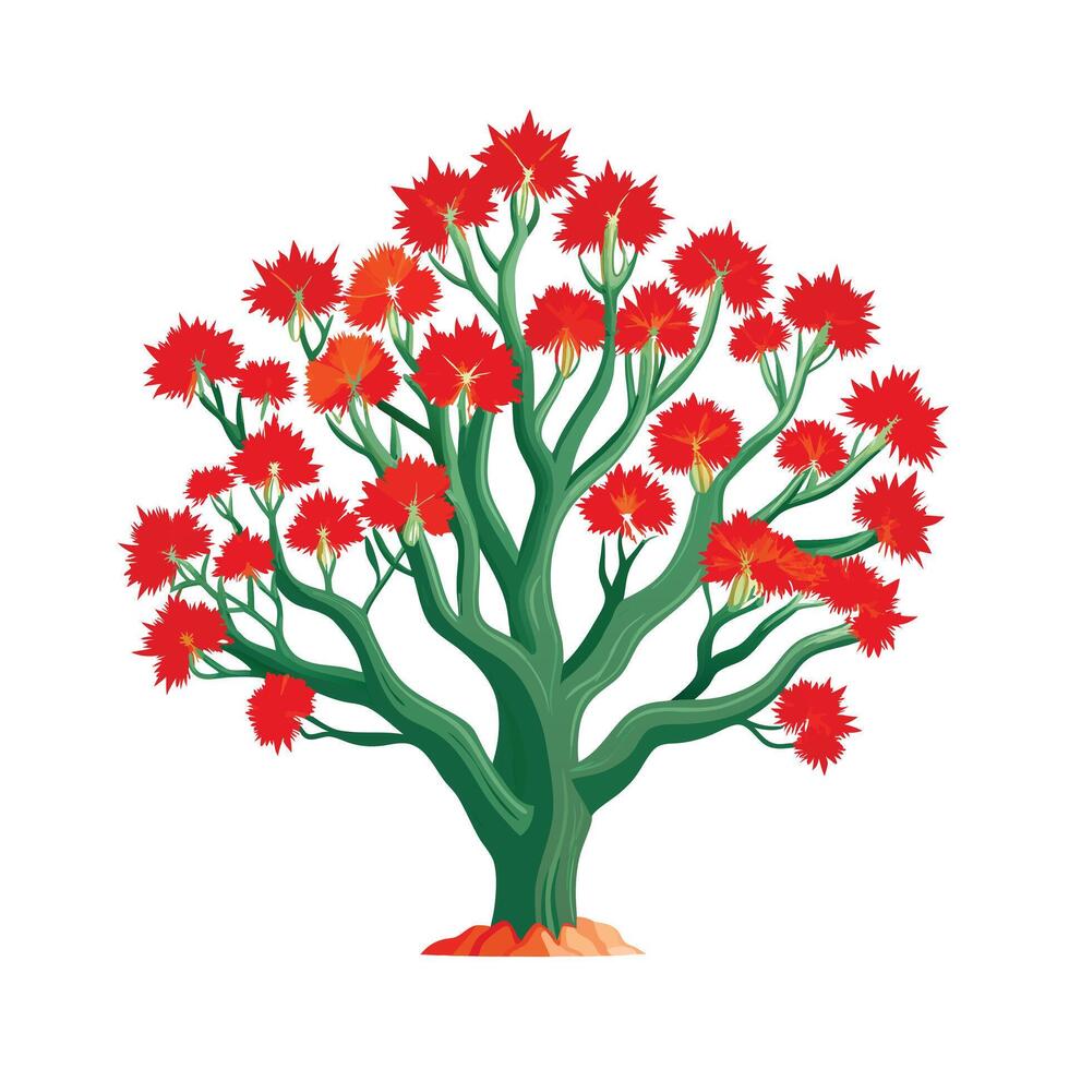 Beautiful Single Big Tree Illustration vector