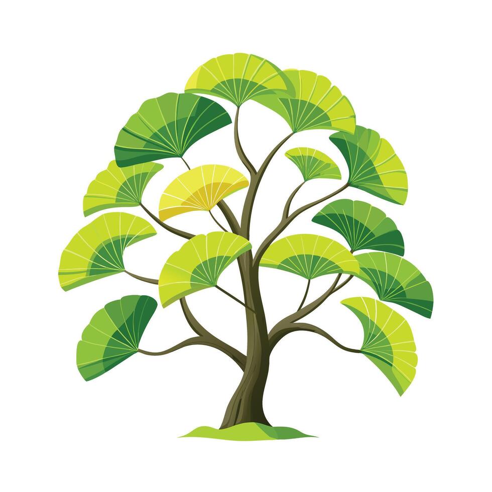 Beautiful Single Big Tree Illustration vector