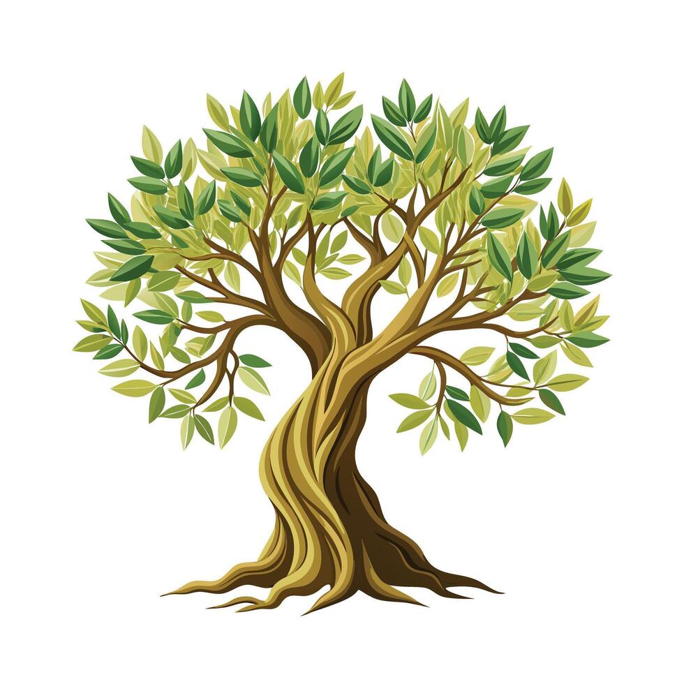 Beautiful Single Big Tree Illustration vector