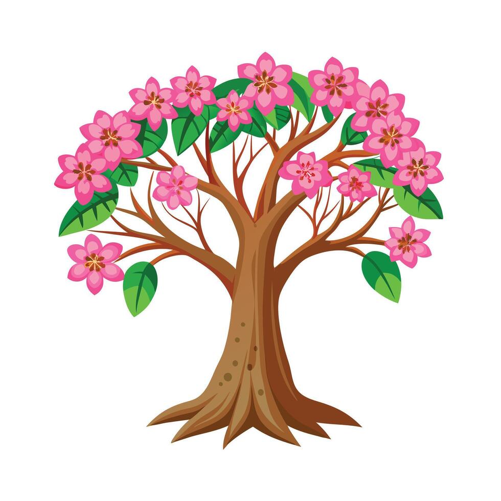 Beautiful Single Big Tree Illustration vector