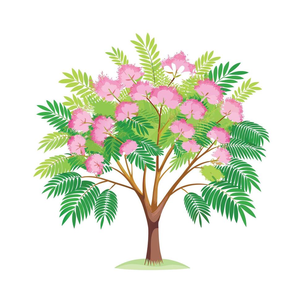 Beautiful Single Big Tree Illustration vector