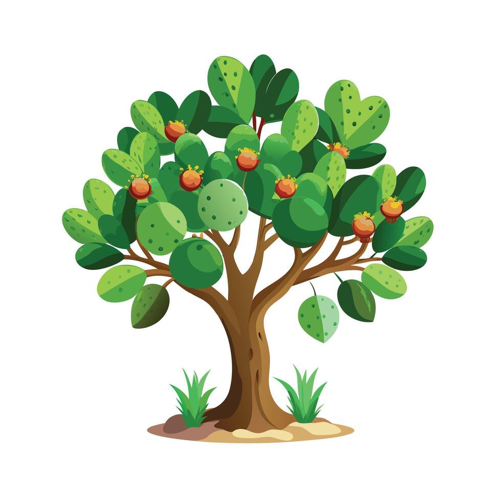 Beautiful Single Big Tree Illustration vector