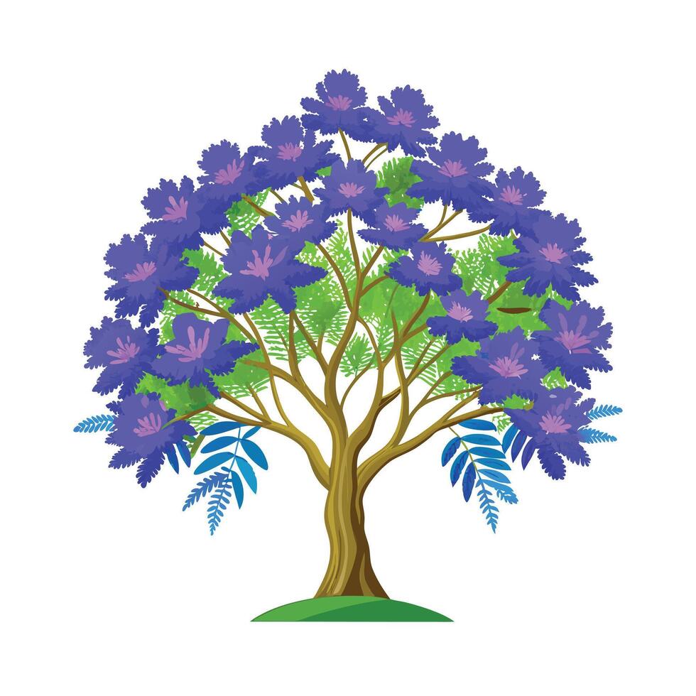 Beautiful Single Big Tree Illustration vector
