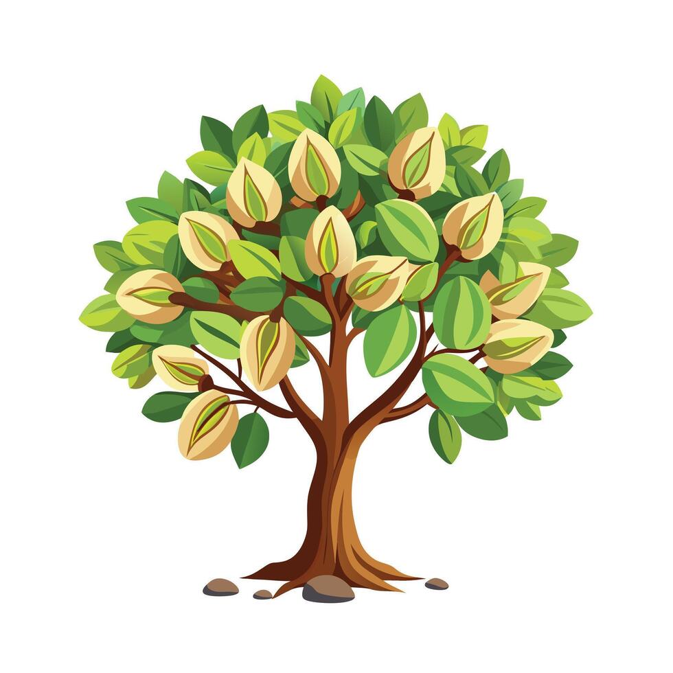 Beautiful Single Big Tree Illustration vector