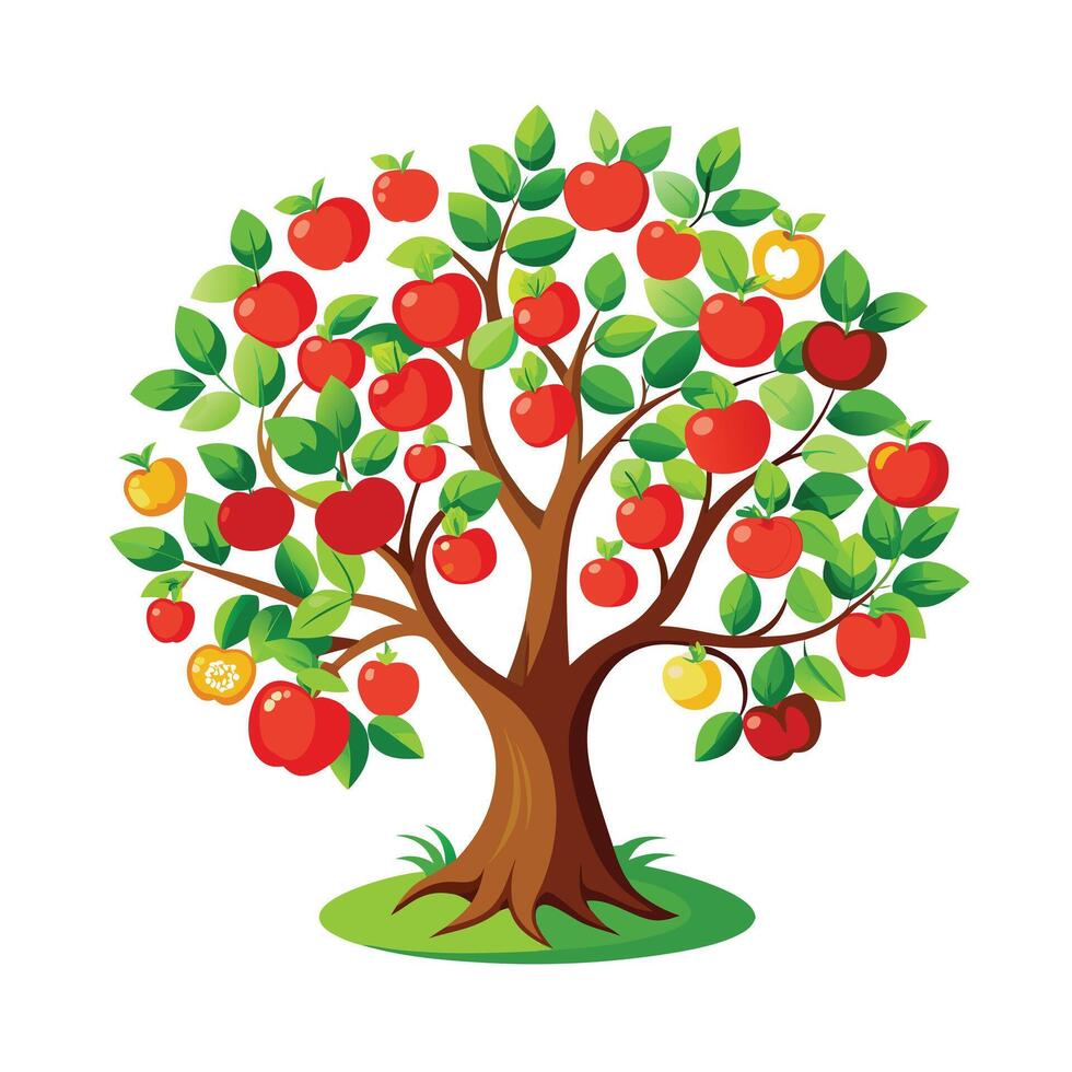 Beautiful Single Big Tree Illustration vector