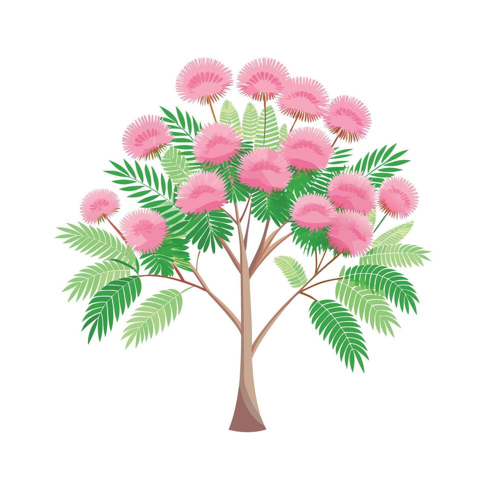 Beautiful Single Big Tree Illustration vector