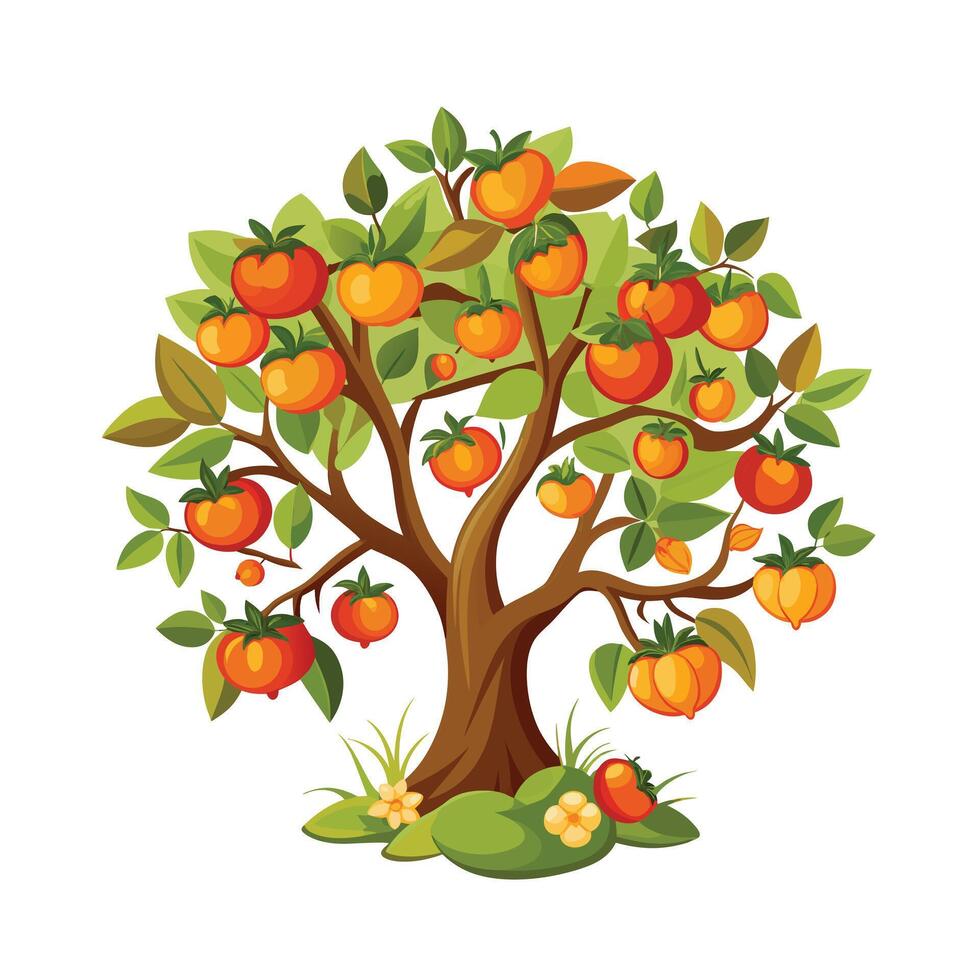 Beautiful Single Big Tree Illustration vector