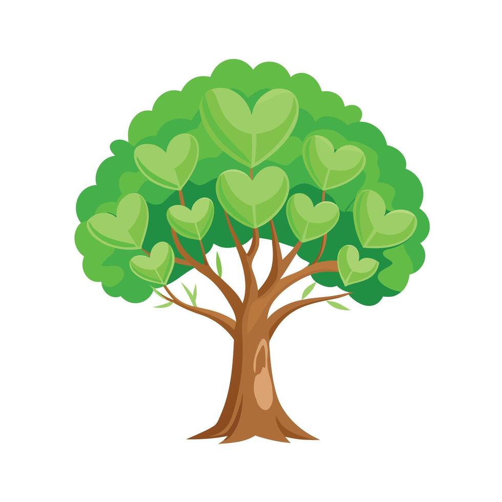 Beautiful Single Big Tree Illustration vector