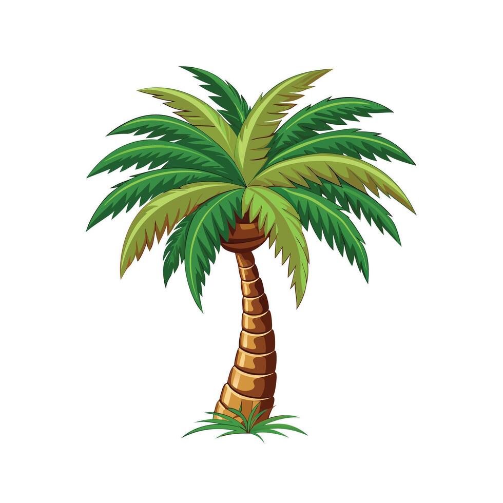 Beautiful Single Big Tree Illustration vector