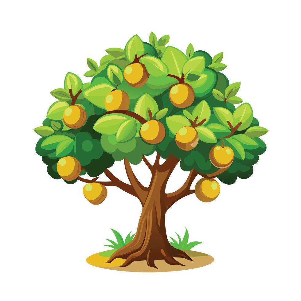 Beautiful Single Big Tree Illustration vector