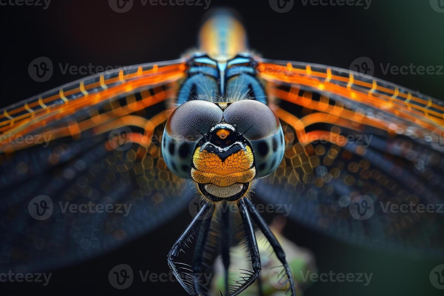 Close-Up of a Dragonfly's Face photo
