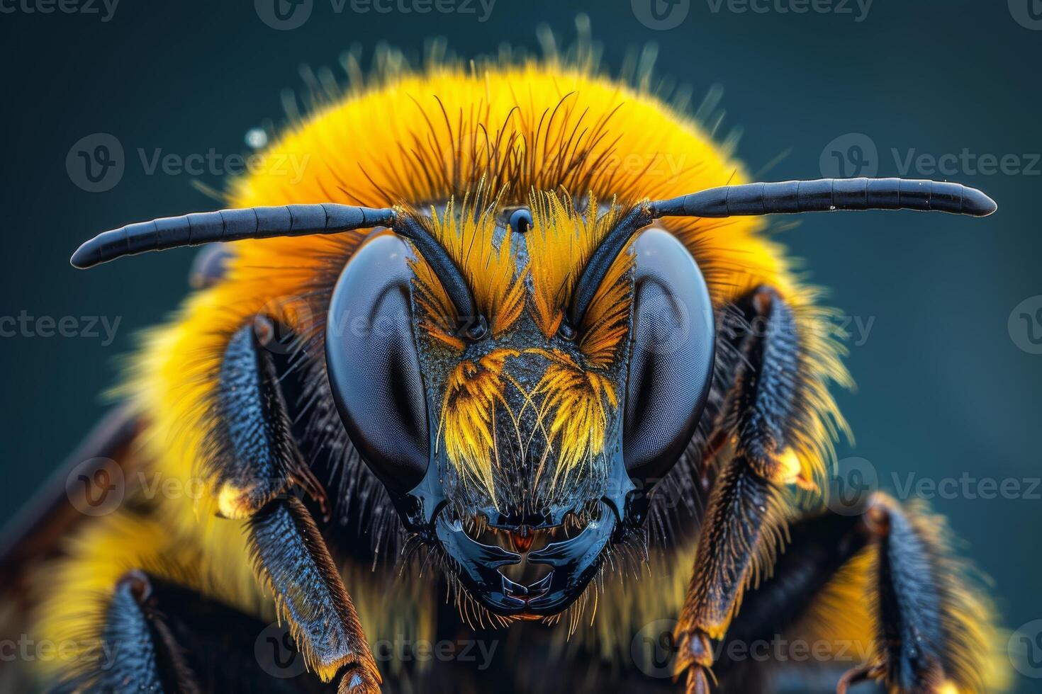 Close-Up Portrait of a Bumblebee photo