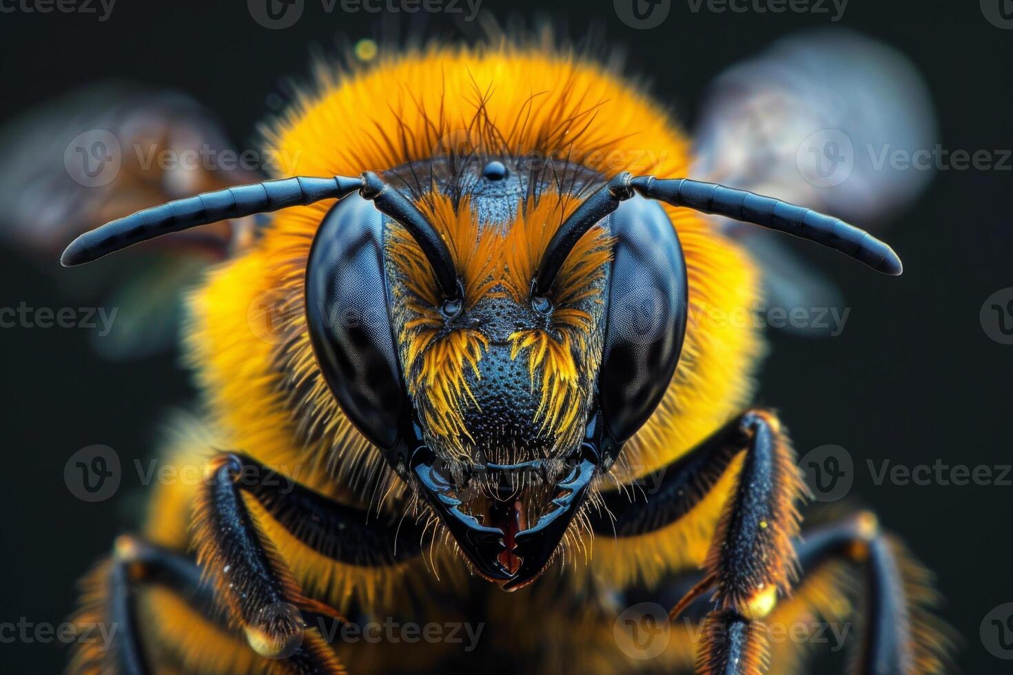 Close-up Portrait of a Bee photo