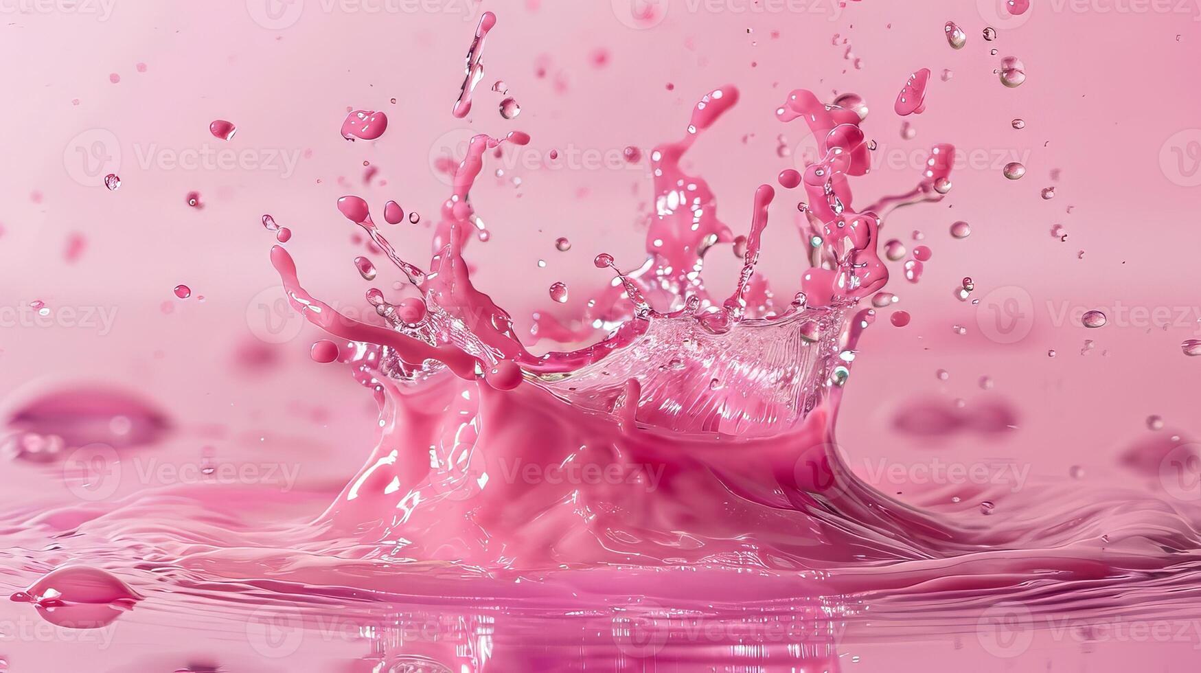 Pink Water Drop Splash photo