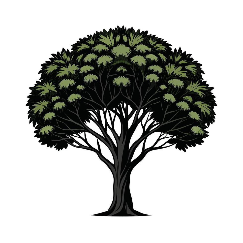Beautiful Single Big Tree Illustration vector