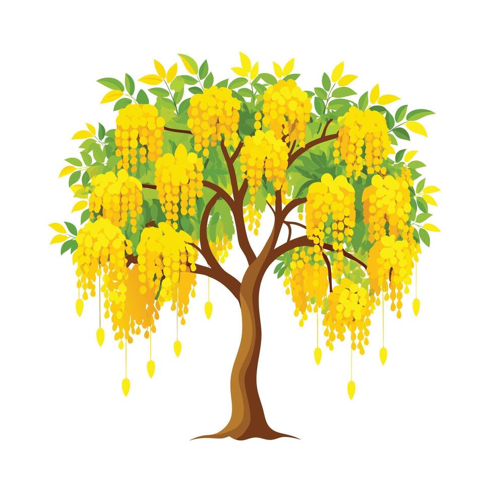 Beautiful Single Big Tree Illustration vector