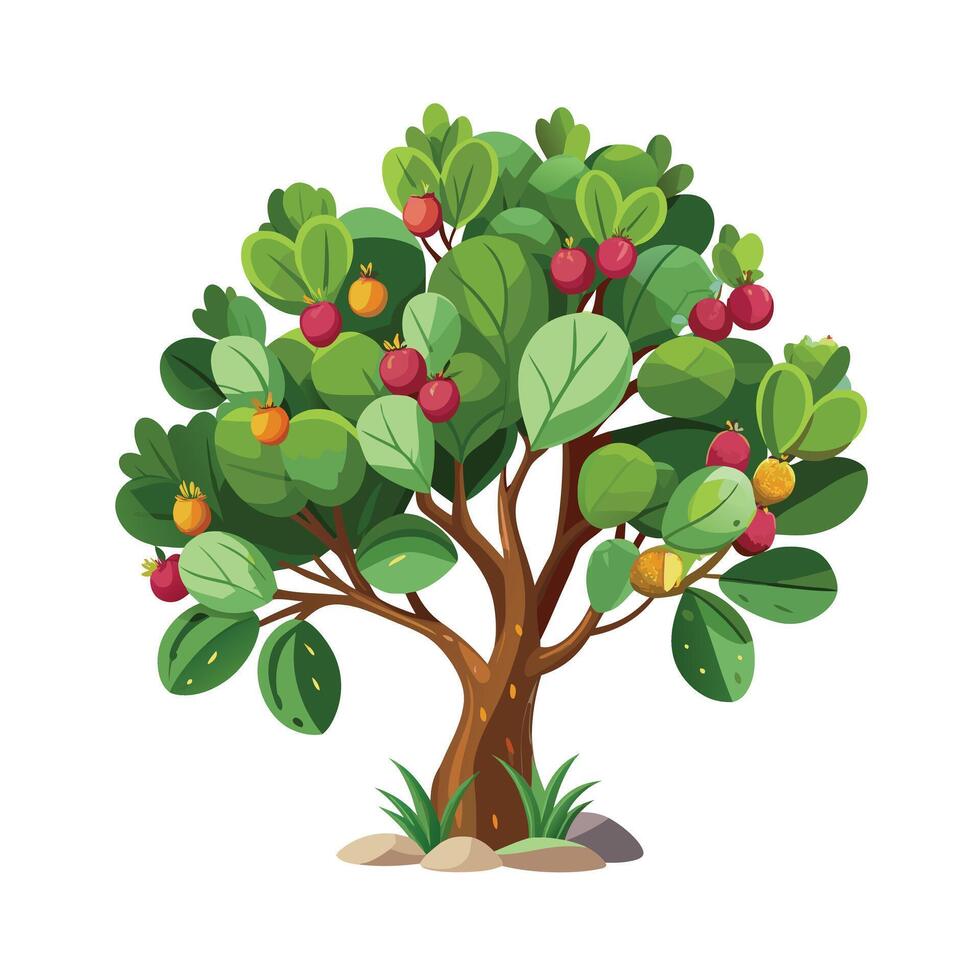 Beautiful Single Big Tree Illustration vector