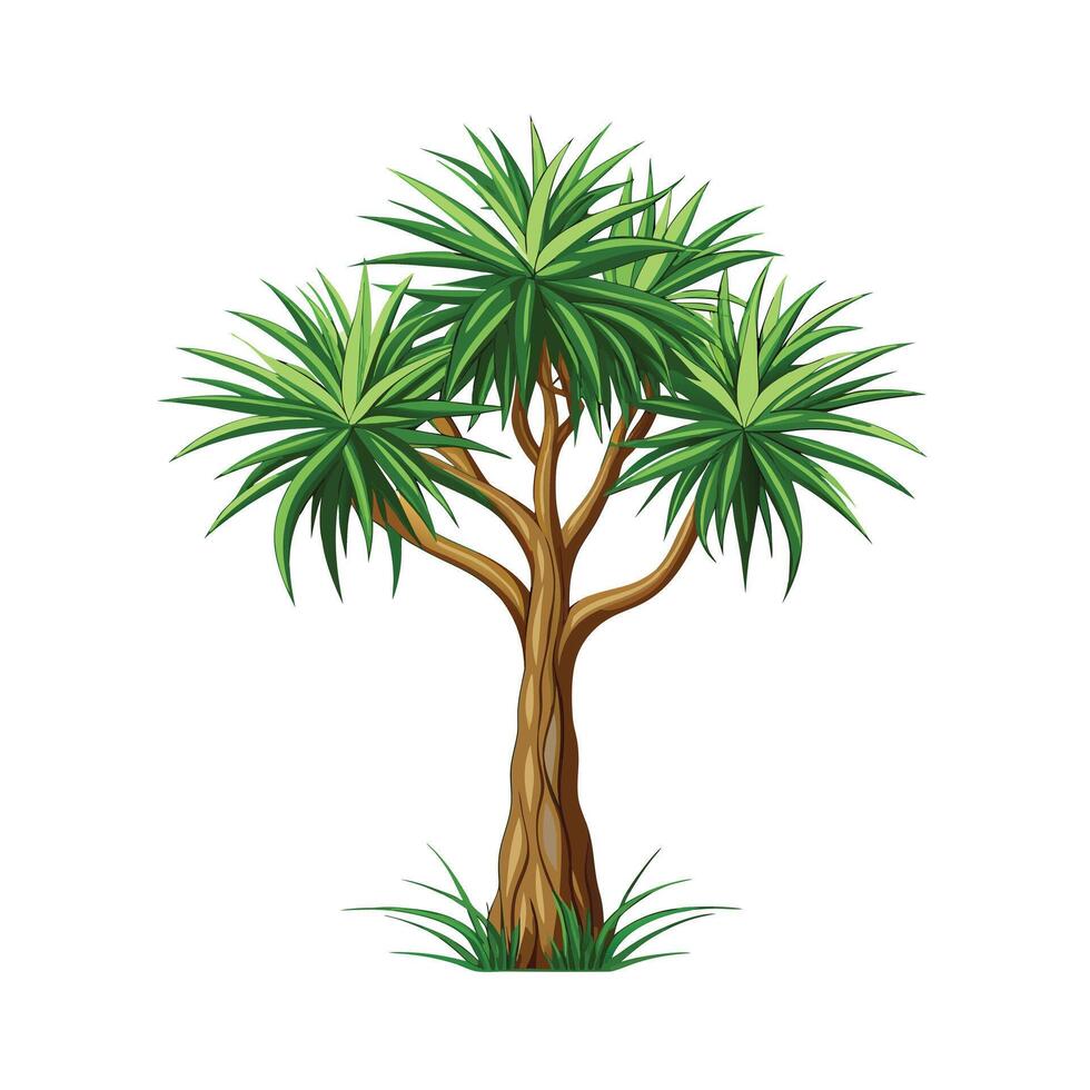 Beautiful Single Big Tree Illustration vector