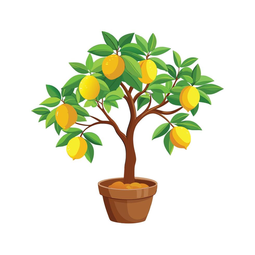 Beautiful Flowerpot Houseplant Illustration vector