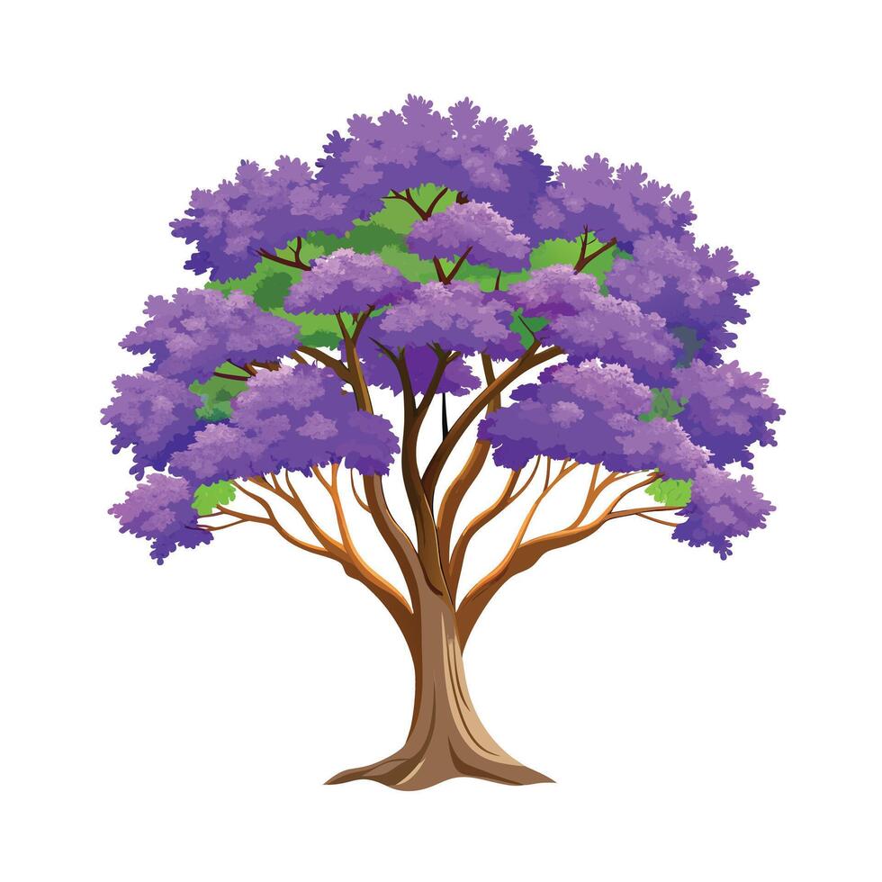 Beautiful Single Big Tree Illustration vector