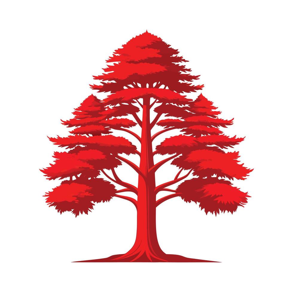 Beautiful Single Big Tree Illustration vector