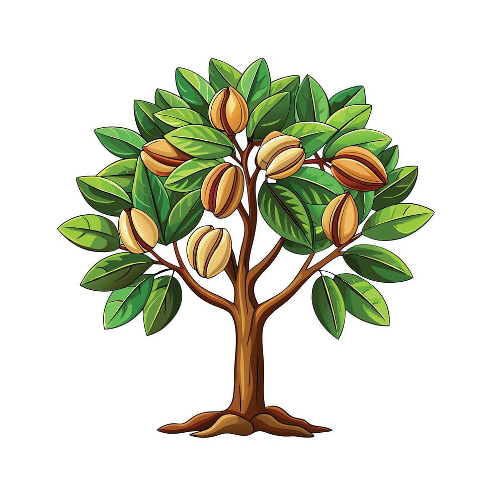 Beautiful Single Big Tree Illustration vector