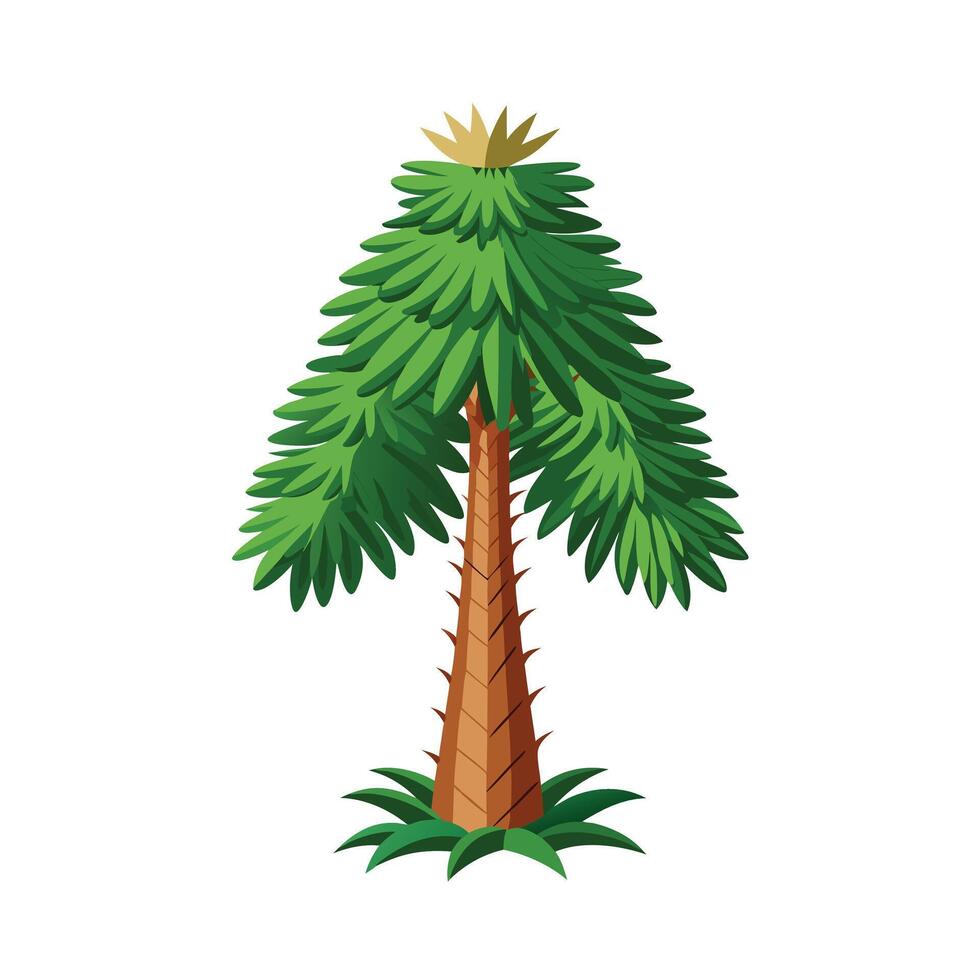 Beautiful Single Big Tree Illustration vector